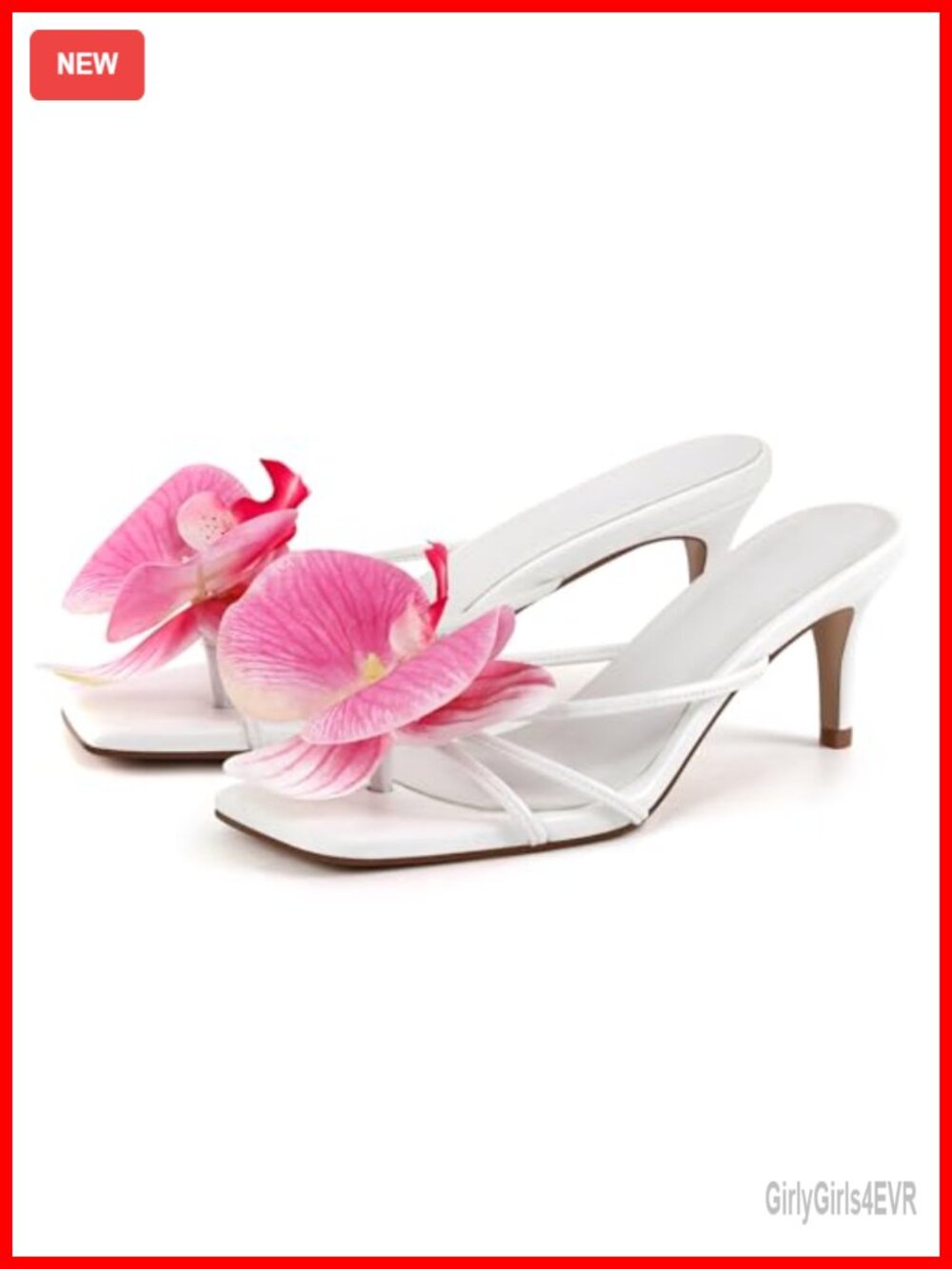 Slip On Kitten Heel Sandals Square Toe Strappy Open Toe Mule Heels